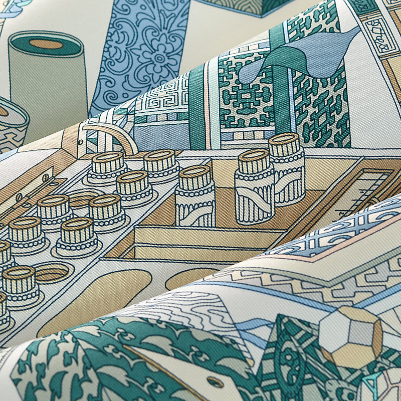 Les Tresors d'un Artiste scarf 45 - Blue | Hermès Mainland China